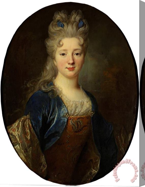 Nicolas de Largilliere Female Portrait Stretched Canvas Painting / Canvas Art