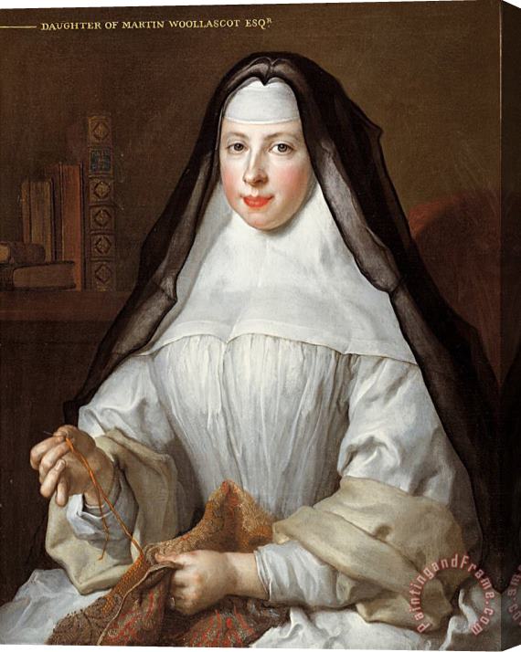 Nicolas de Largilliere Frances Woollascott, an Augustinian Nun Stretched Canvas Print / Canvas Art