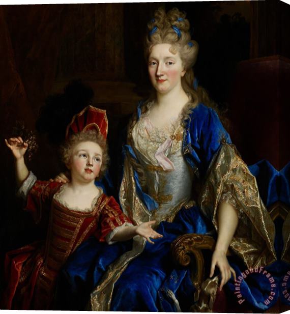 Nicolas de Largilliere Portrait Of Catherine Coustard Stretched Canvas Painting / Canvas Art