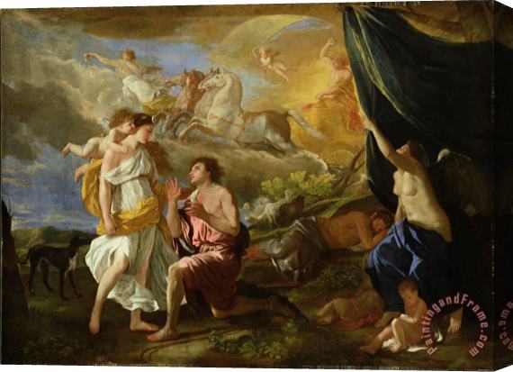 Nicolas Poussin Selene and Endymion Stretched Canvas Painting / Canvas Art