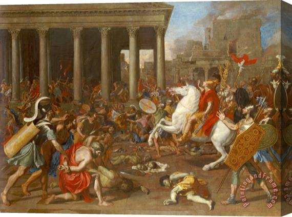 Nicolas Poussin The Conquest of Jerusalem by Emperor Titus Stretched Canvas Painting / Canvas Art