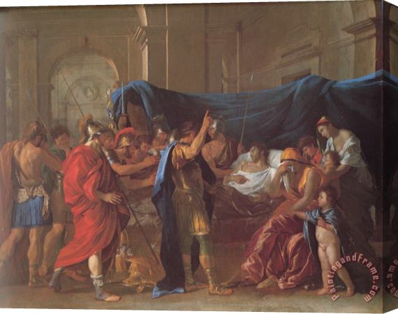 Nicolas Poussin The Death of Germanicus Detail Stretched Canvas Print / Canvas Art