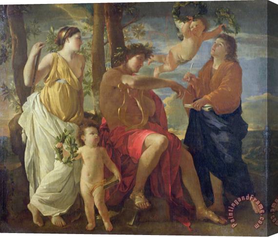 Nicolas Poussin The Poets Inspiration Stretched Canvas Painting / Canvas Art