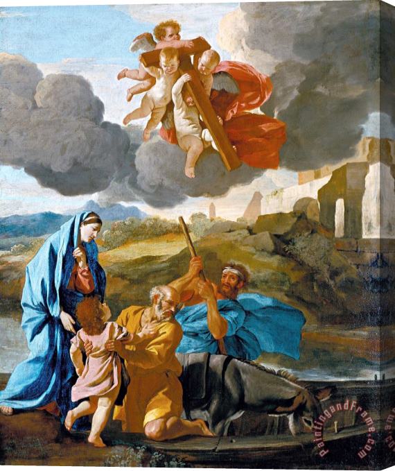 Nicolas Poussin The Return of The Holy Family From Egypt Stretched Canvas Painting / Canvas Art