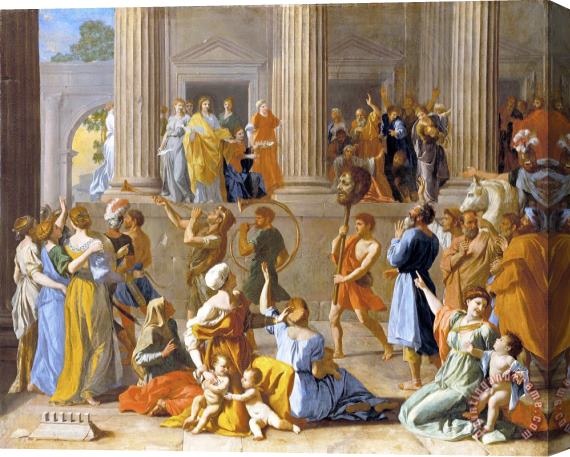 Nicolas Poussin The Triumph of David Stretched Canvas Painting / Canvas Art