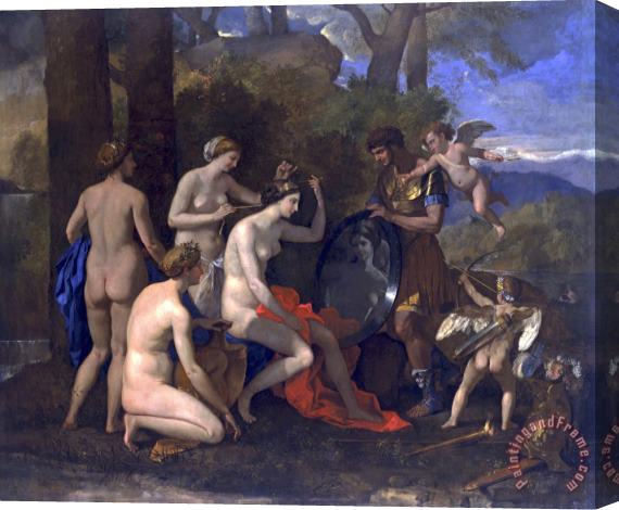 Nicolas Poussin Venus And Mars Stretched Canvas Painting / Canvas Art