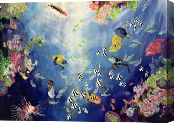 Odile Kidd Underwater World II Stretched Canvas Painting / Canvas Art