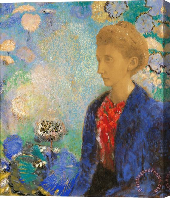 Odilon Redon Baronne De Domecy Stretched Canvas Painting / Canvas Art