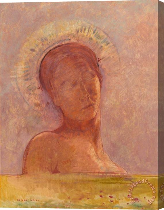 Odilon Redon Closed Eyes 2 Stretched Canvas Painting / Canvas Art
