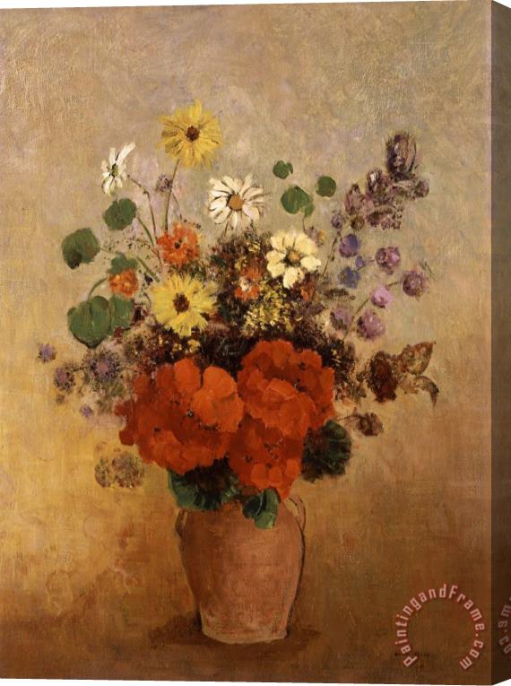 Odilon Redon Flowers in a Vase Stretched Canvas Painting / Canvas Art