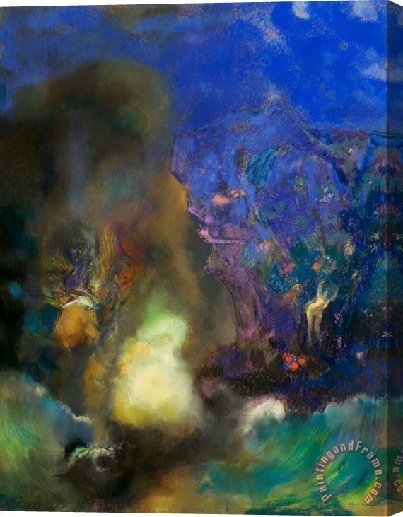 Odilon Redon Roger Et Angelica Stretched Canvas Print / Canvas Art