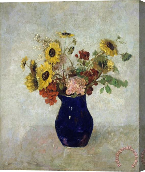 Odilon Redon Vase De Fleurs Stretched Canvas Painting / Canvas Art