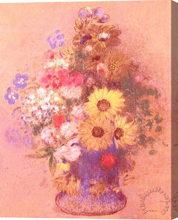 Odilon Redon Vase Of Flowers Stretched Canvas Painting / Canvas Art