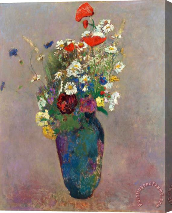 Odilon Redon Vision Vase of Flowers Stretched Canvas Painting / Canvas Art