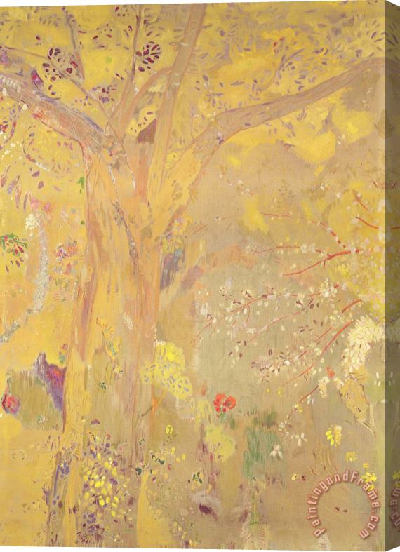 Odilon Redon Yellow Tree Stretched Canvas Painting / Canvas Art