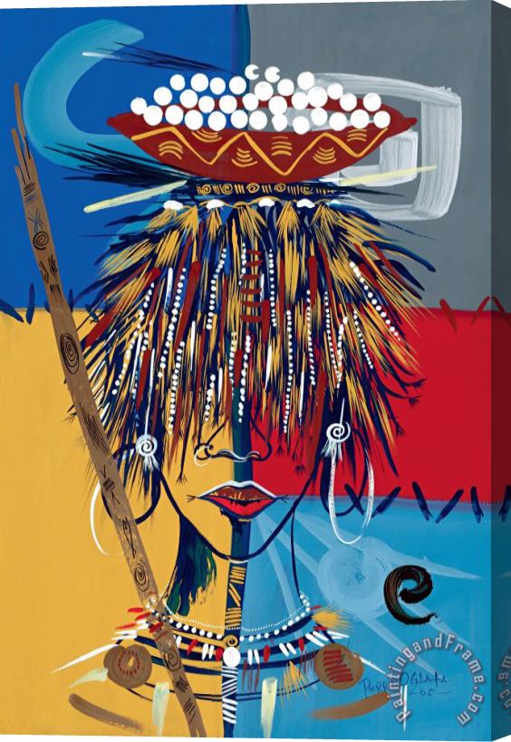 Oglafa Ebitari Perrin African Beauty 2 Stretched Canvas Print / Canvas Art