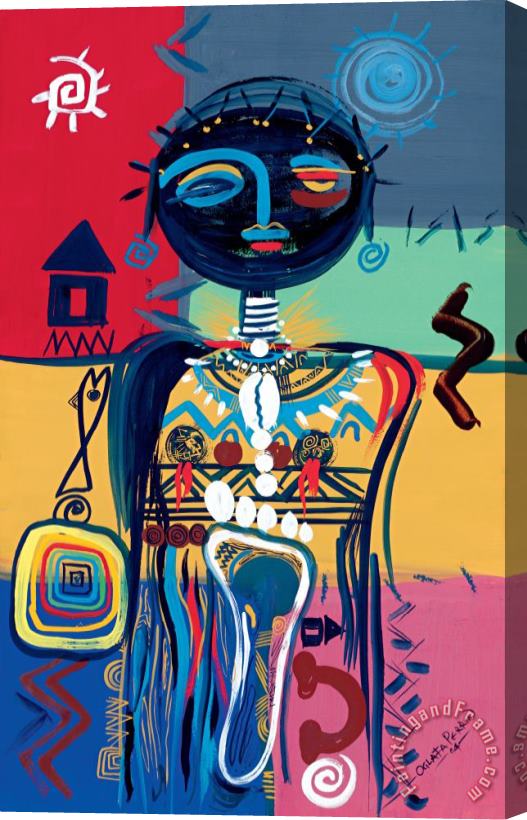 Oglafa Ebitari Perrin Dreaming Of Africa Stretched Canvas Print / Canvas Art