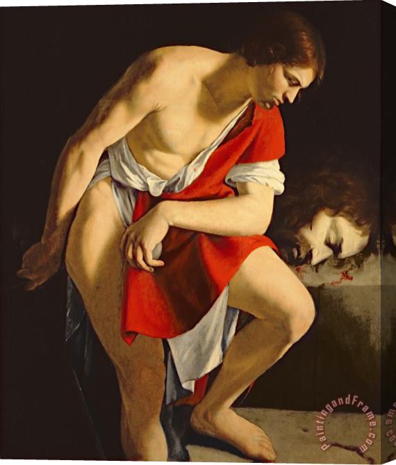 Orazio Gentileschi David Contemplating The Head Of Goliath Stretched Canvas Painting / Canvas Art