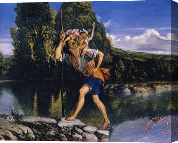 Orazio Gentleschi Saint Christopher Stretched Canvas Painting / Canvas Art