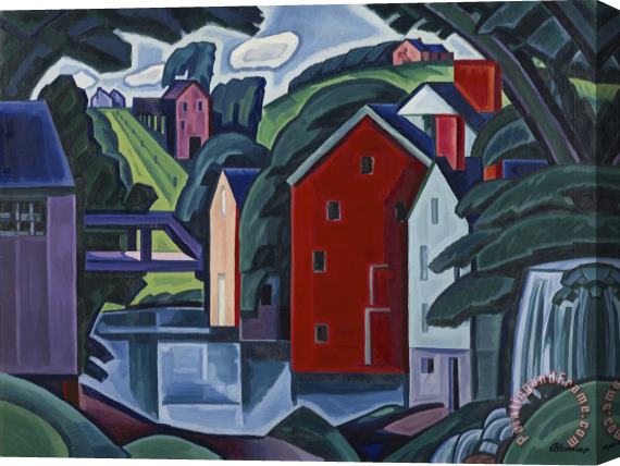 Oscar Bluemner Motive of Space And Form Stretched Canvas Print / Canvas Art