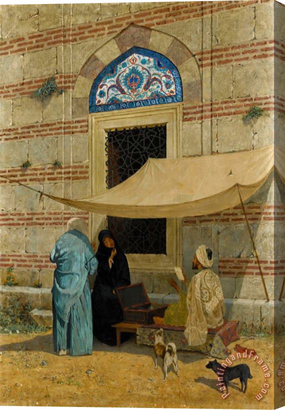 Osman Hamdi Bey Arzuhalci , Public Scribe Stretched Canvas Print / Canvas Art