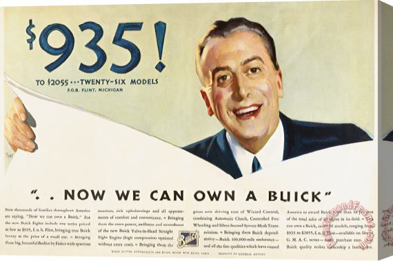 Others Ads: Buick, 1932 Stretched Canvas Print / Canvas Art