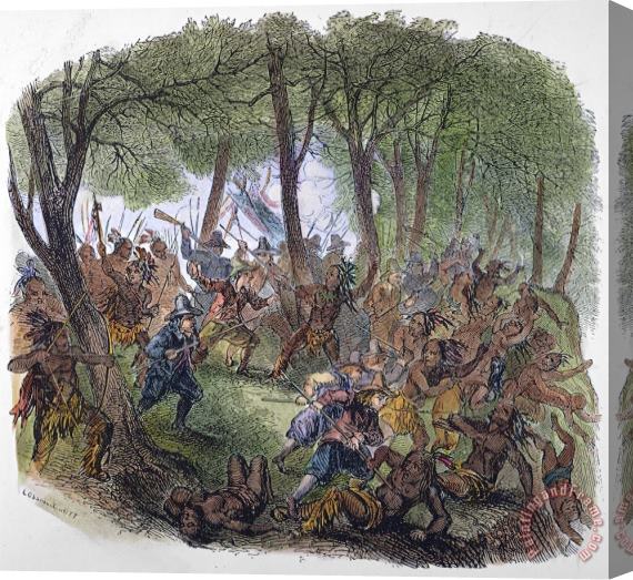 Others Algonquian Massacre, 1643 Stretched Canvas Painting / Canvas Art