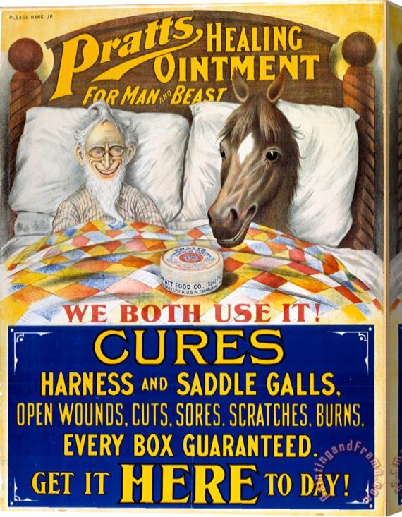Others American Patent Medicine Stretched Canvas Painting / Canvas Art