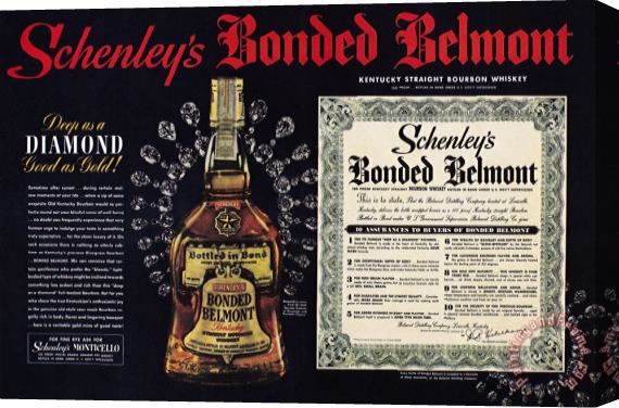 Others American Whiskey Ad, 1938 Stretched Canvas Print / Canvas Art