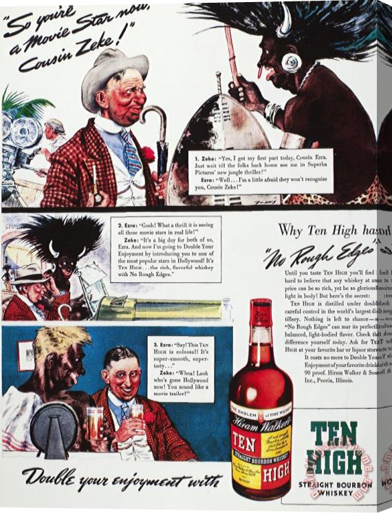 Others American Whiskey Ad, 1939 Stretched Canvas Painting / Canvas Art