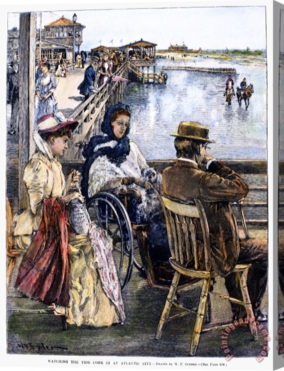 Others Atlantic City, 1890 Stretched Canvas Painting / Canvas Art