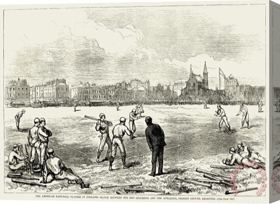 Others Baseball: England, 1874 Stretched Canvas Print / Canvas Art