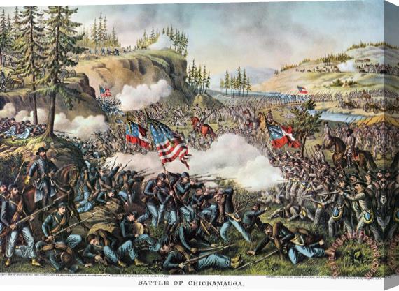 Others Battle Of Chickamauga 1863 Stretched Canvas Print / Canvas Art