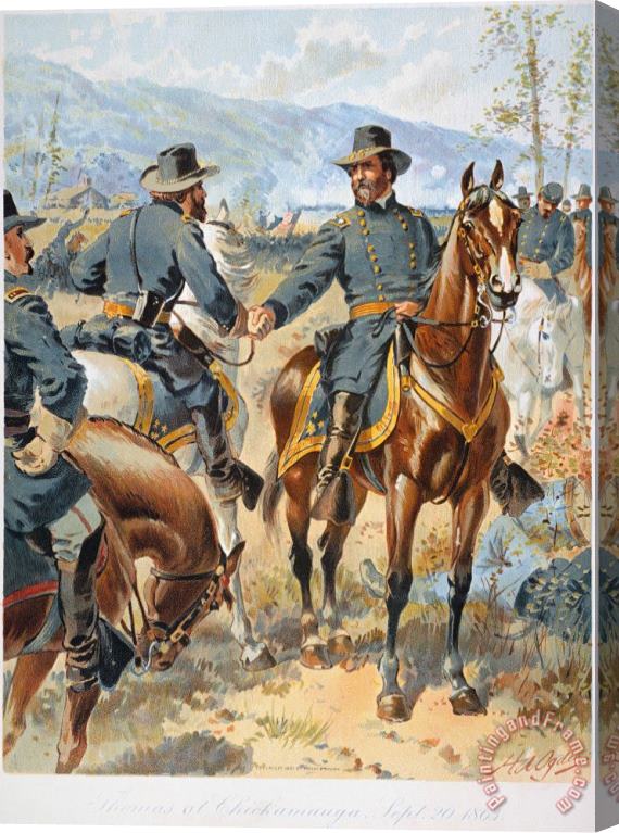 Others Battle Of Chickamauga 1863 Stretched Canvas Painting / Canvas Art