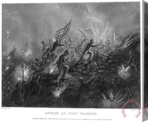 Others Battle Of Fort Wagner, 1863 Stretched Canvas Painting / Canvas Art