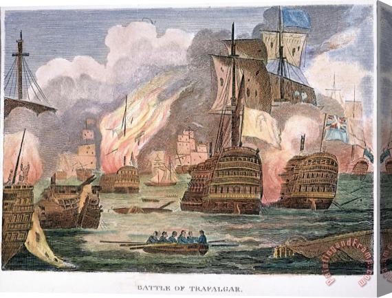 Others Battle Of Trafalgar, 1805 Stretched Canvas Print / Canvas Art