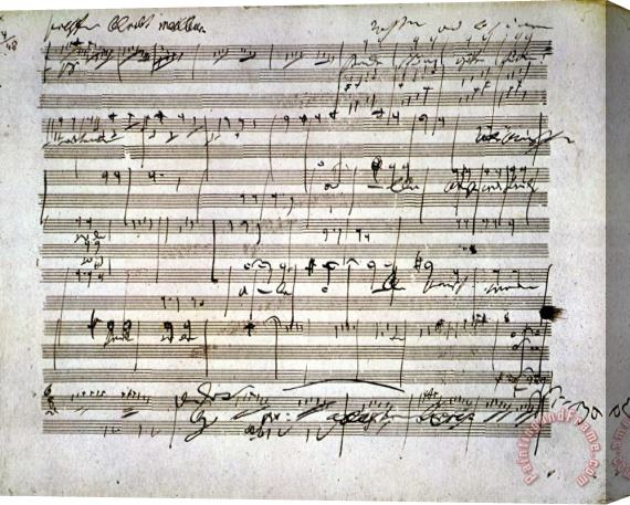 Others Beethoven Manuscript Stretched Canvas Print / Canvas Art
