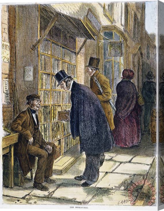 Others Book Stall, 1874 Stretched Canvas Painting / Canvas Art