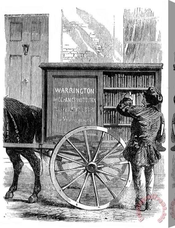 Others Bookmobile, 1860 Stretched Canvas Painting / Canvas Art
