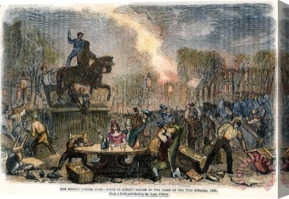 Others Bristol: Reform Riot, 1831 Stretched Canvas Painting / Canvas Art