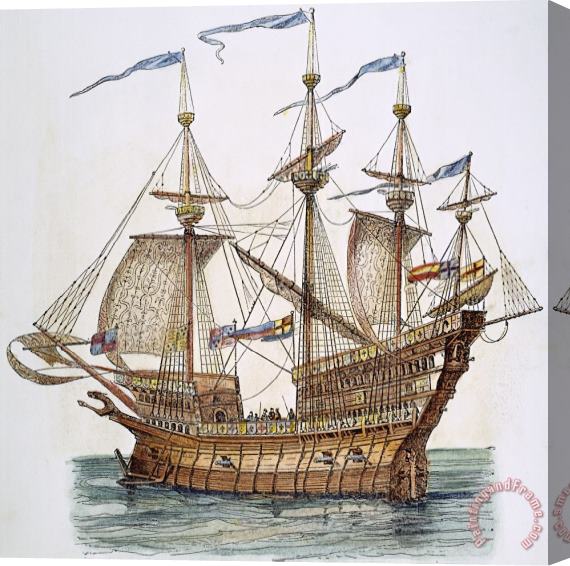Others British Warship, 1488 Stretched Canvas Print / Canvas Art