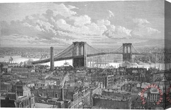 Others Brooklyn Bridge, 1883 Stretched Canvas Painting / Canvas Art