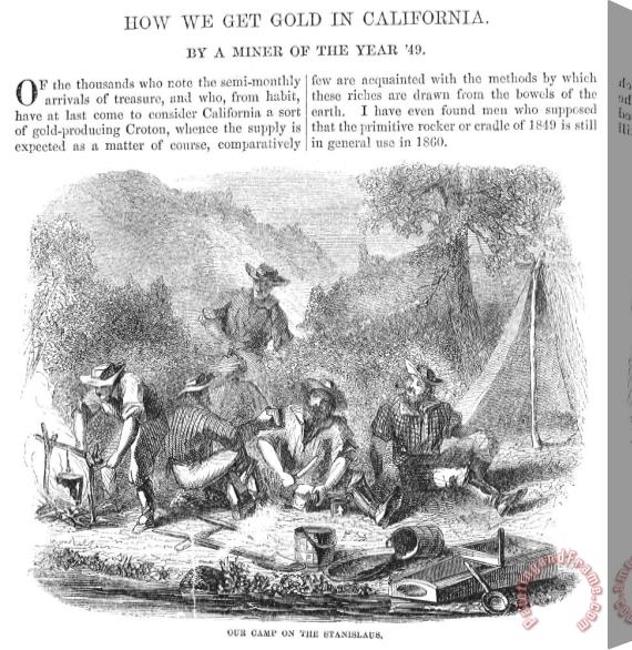 Others California Gold Rush, 1860 Stretched Canvas Print / Canvas Art