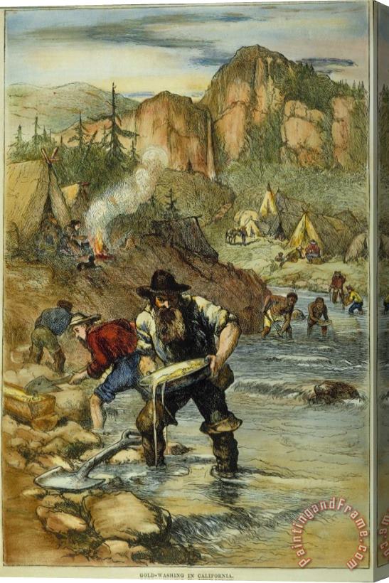 Others California Gold Rush Stretched Canvas Print / Canvas Art
