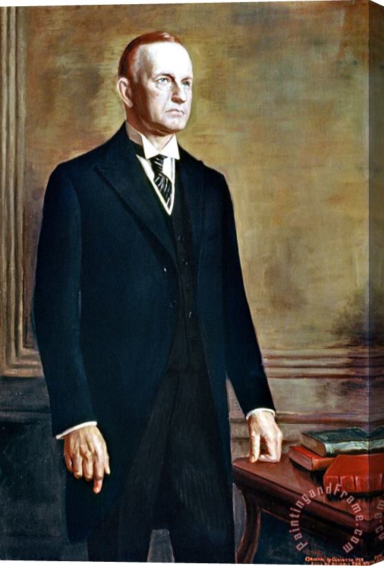 Others Calvin Coolidge (1872-1933) Stretched Canvas Print / Canvas Art