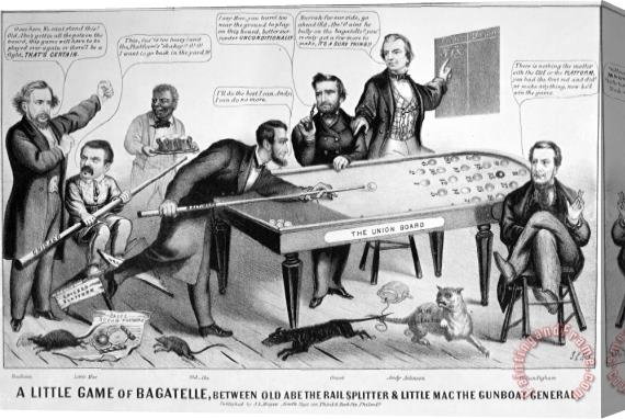 Others Cartoon: Election Of 1864 Stretched Canvas Painting / Canvas Art