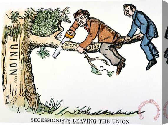 Others Cartoon: Secession, 1861 Stretched Canvas Painting / Canvas Art