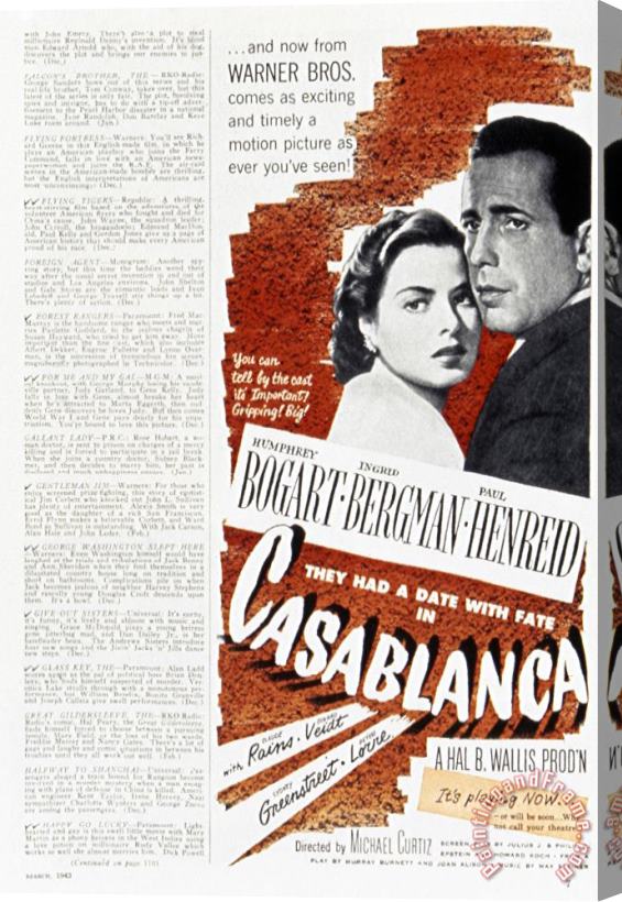 Others Casablanca, 1942 Stretched Canvas Print / Canvas Art