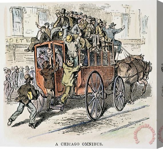 Others Chicago Omnibus, 1882 Stretched Canvas Print / Canvas Art