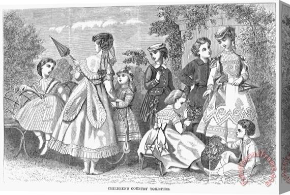 Others Childrens Fashion, 1868 Stretched Canvas Print / Canvas Art